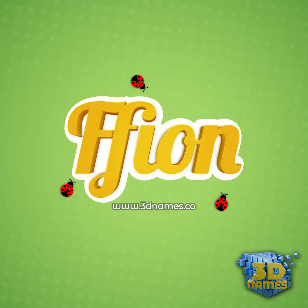 ffion in Ladybugs style - 3D name wallpaper