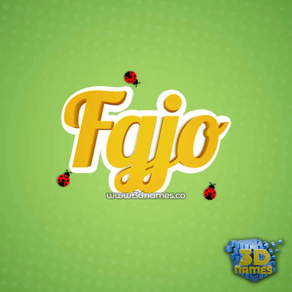 fgjo in Ladybugs style - 3D name wallpaper