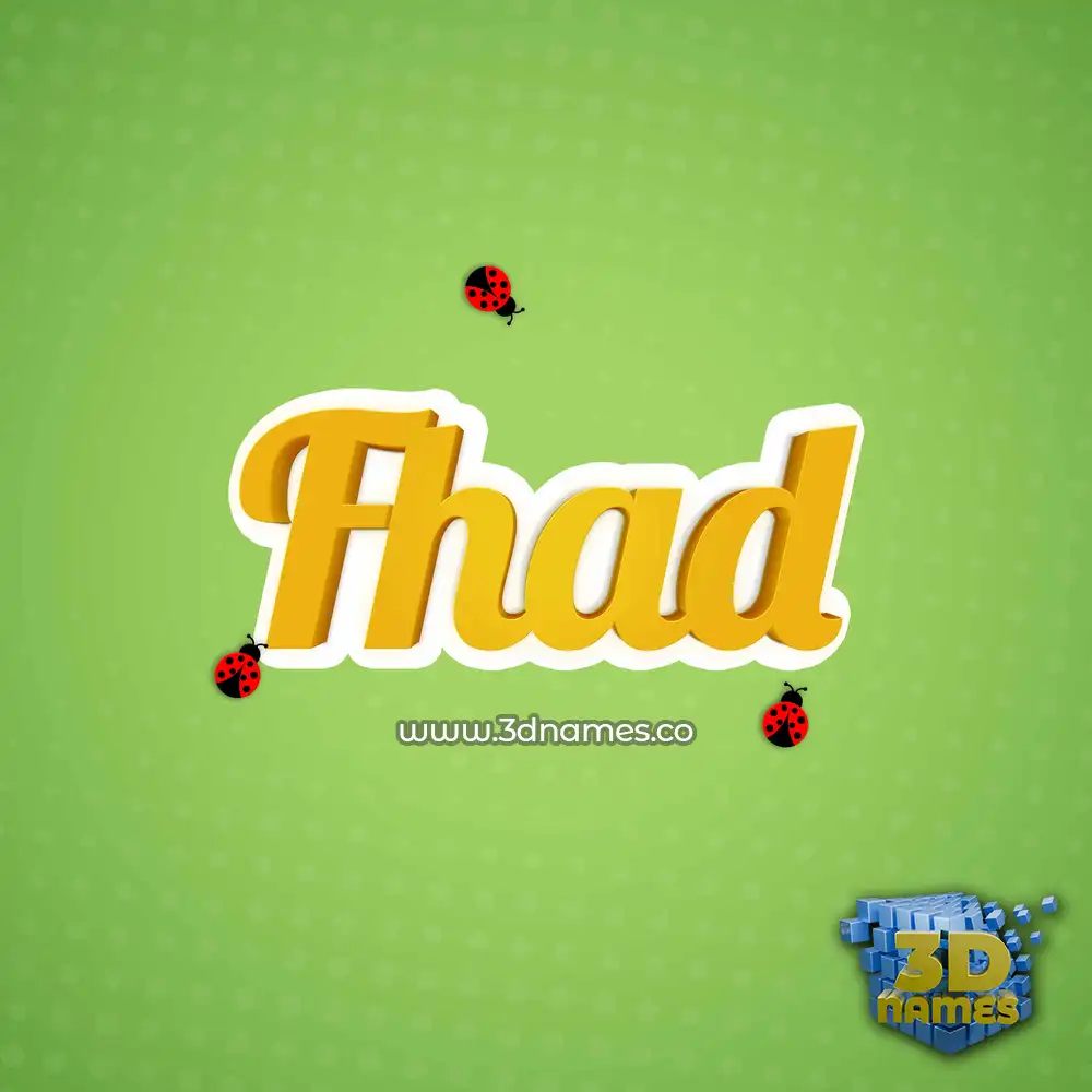 fhad in Ladybugs style - 3D name wallpaper