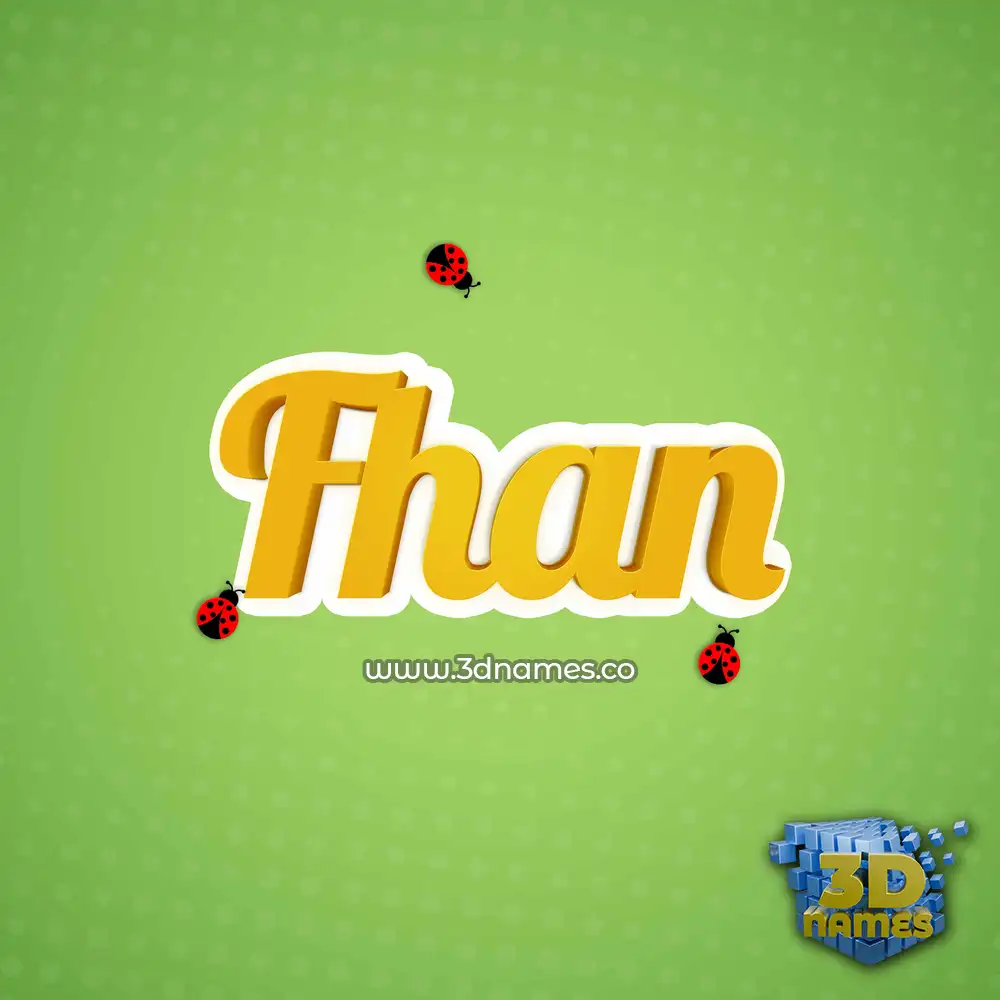 fhan in Ladybugs style - 3D name wallpaper