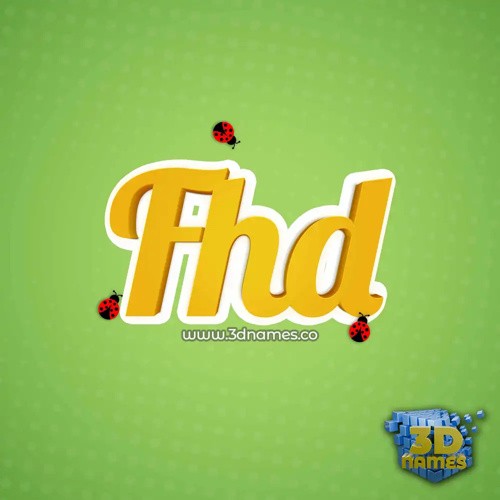 fhd in Ladybugs style - 3D name wallpaper