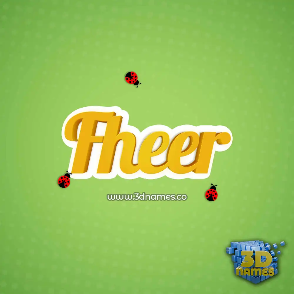fheer in Ladybugs style - 3D name wallpaper