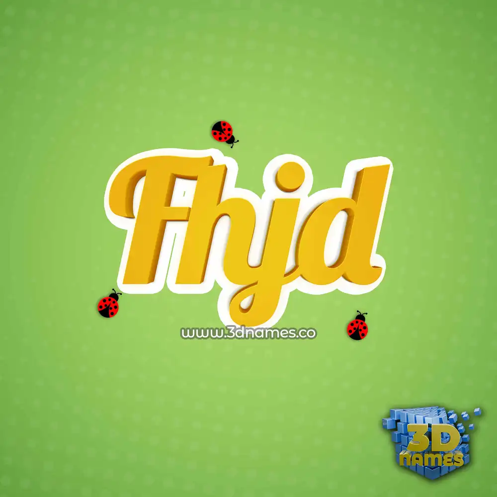 fhjd in Ladybugs style - 3D name wallpaper