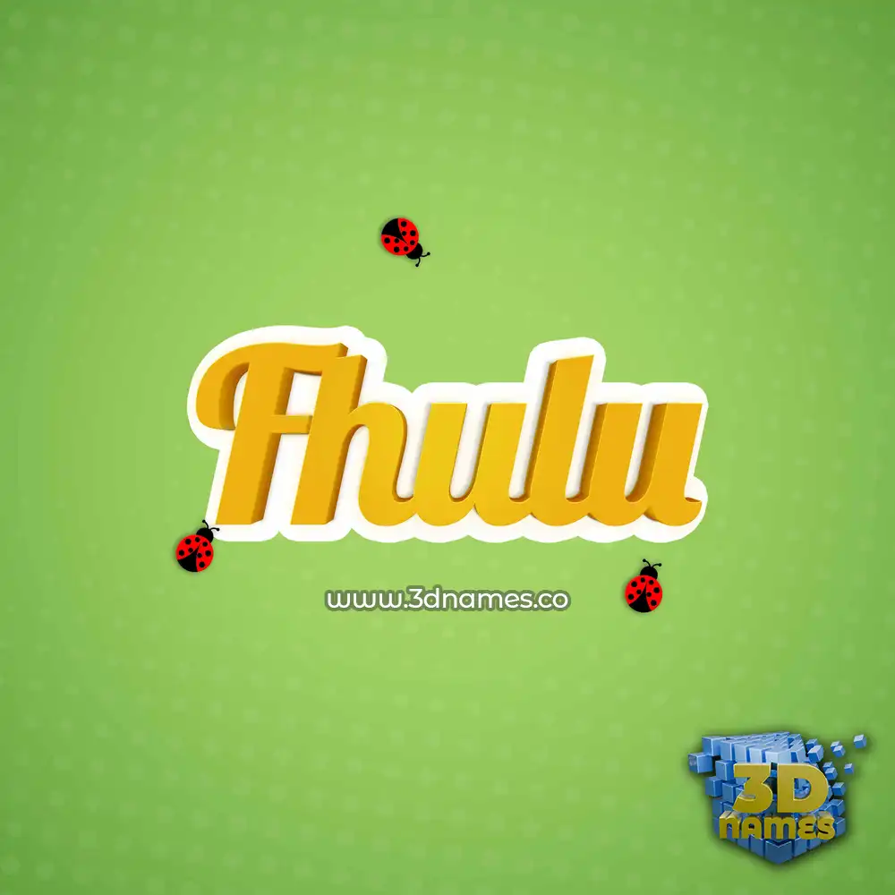fhulu in Ladybugs style - 3D name wallpaper