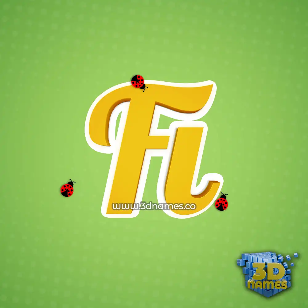 fi in Ladybugs style - 3D name wallpaper