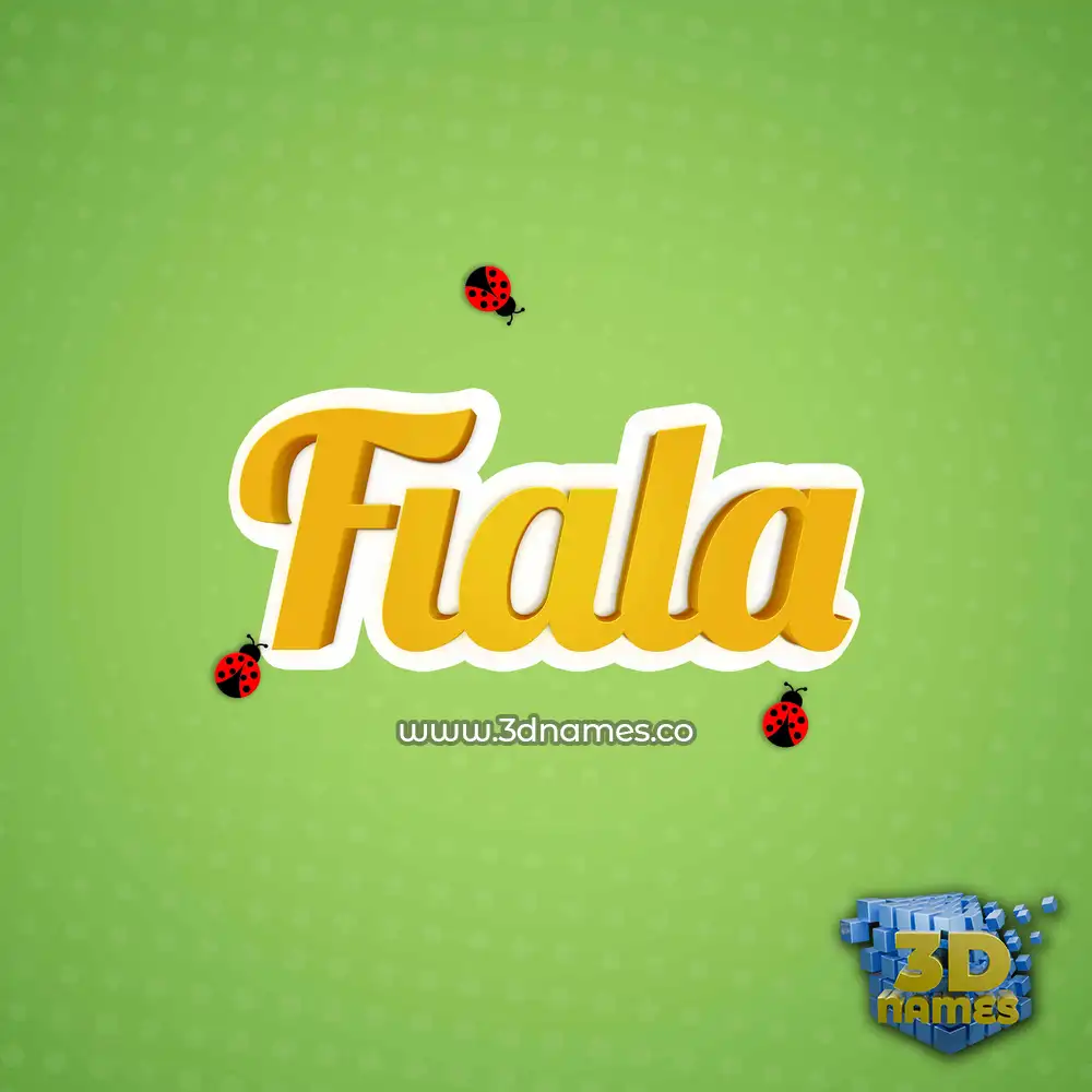 fiala in Ladybugs style - 3D name wallpaper