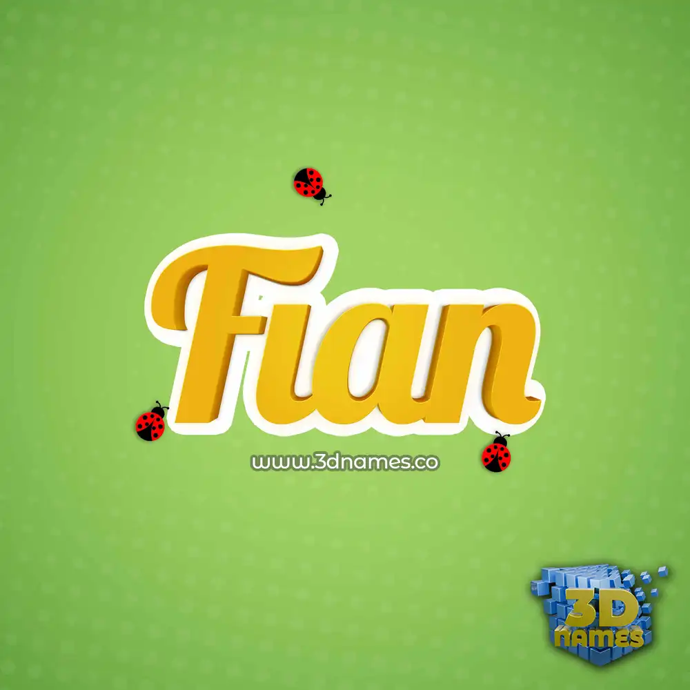 fian in Ladybugs style - 3D name wallpaper