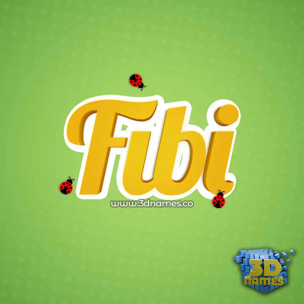 fibi in Ladybugs style - 3D name wallpaper