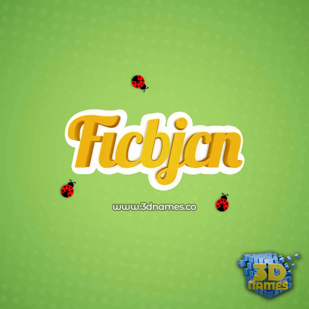 ficbjcn in Ladybugs style - 3D name wallpaper