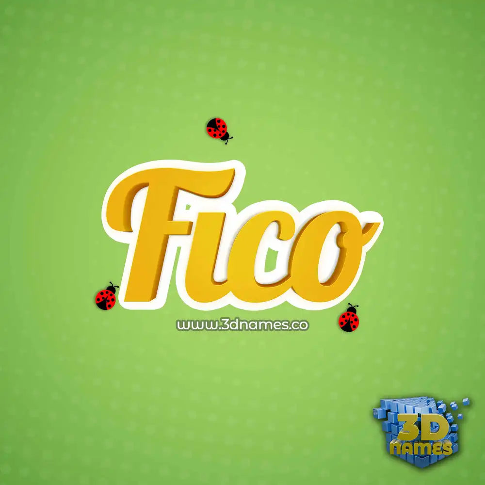 fico in Ladybugs style - 3D name wallpaper