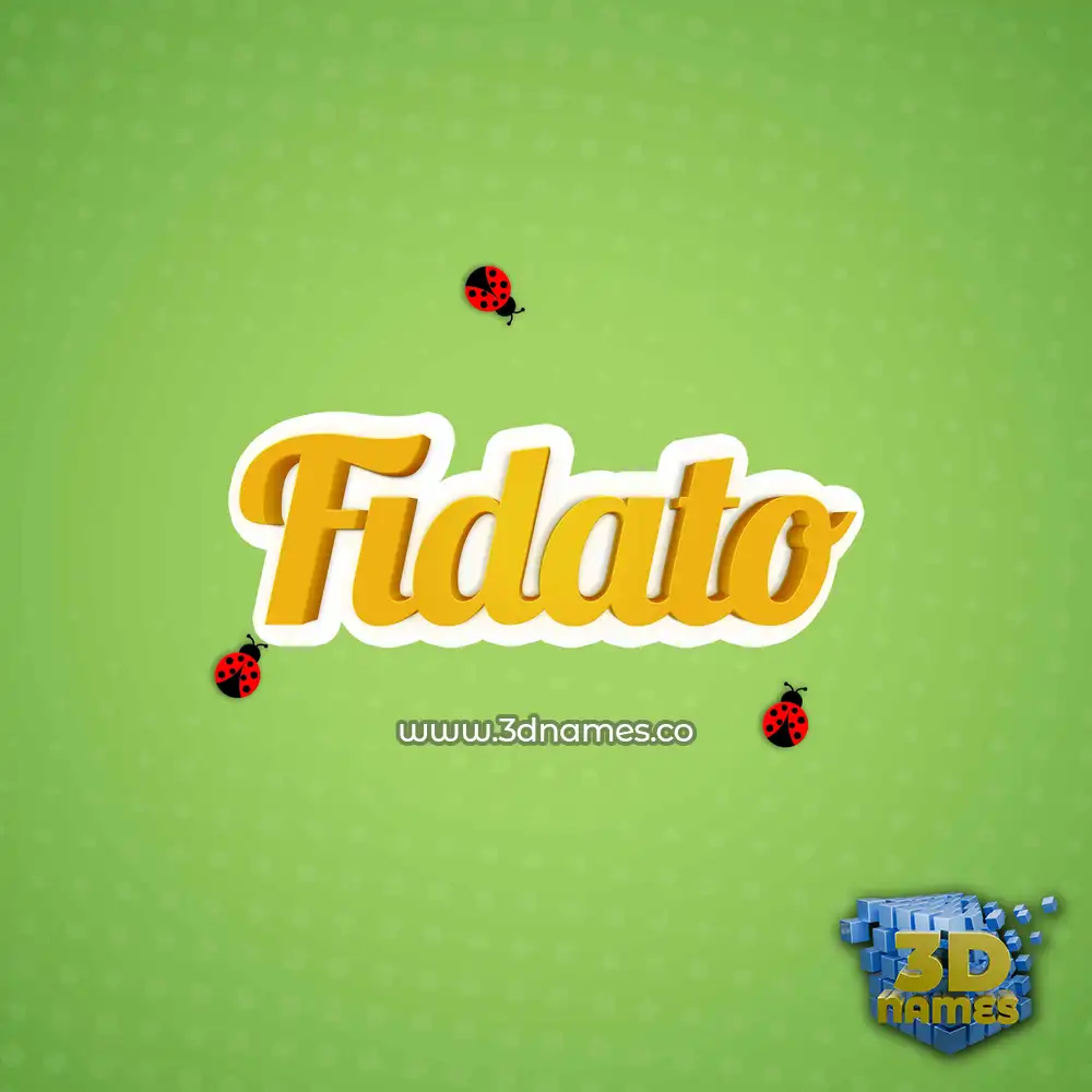 fidato in Ladybugs style - 3D name wallpaper