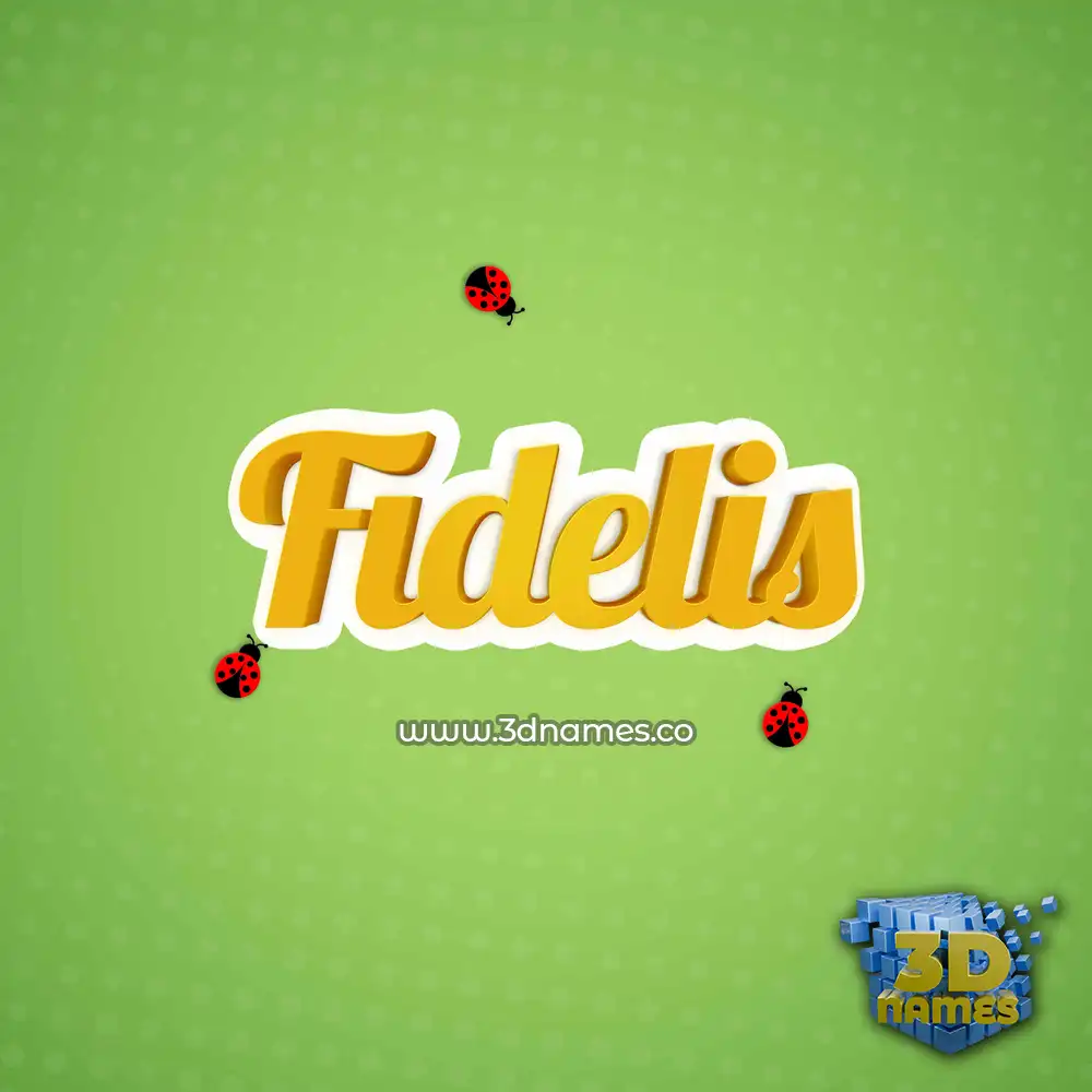 fidelis in Ladybugs style - 3D name wallpaper