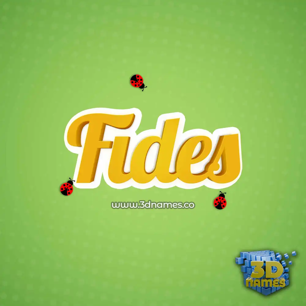 fides in Ladybugs style - 3D name wallpaper