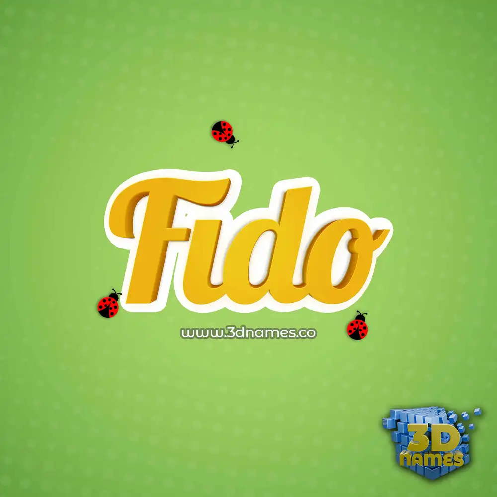 fido in Ladybugs style - 3D name wallpaper
