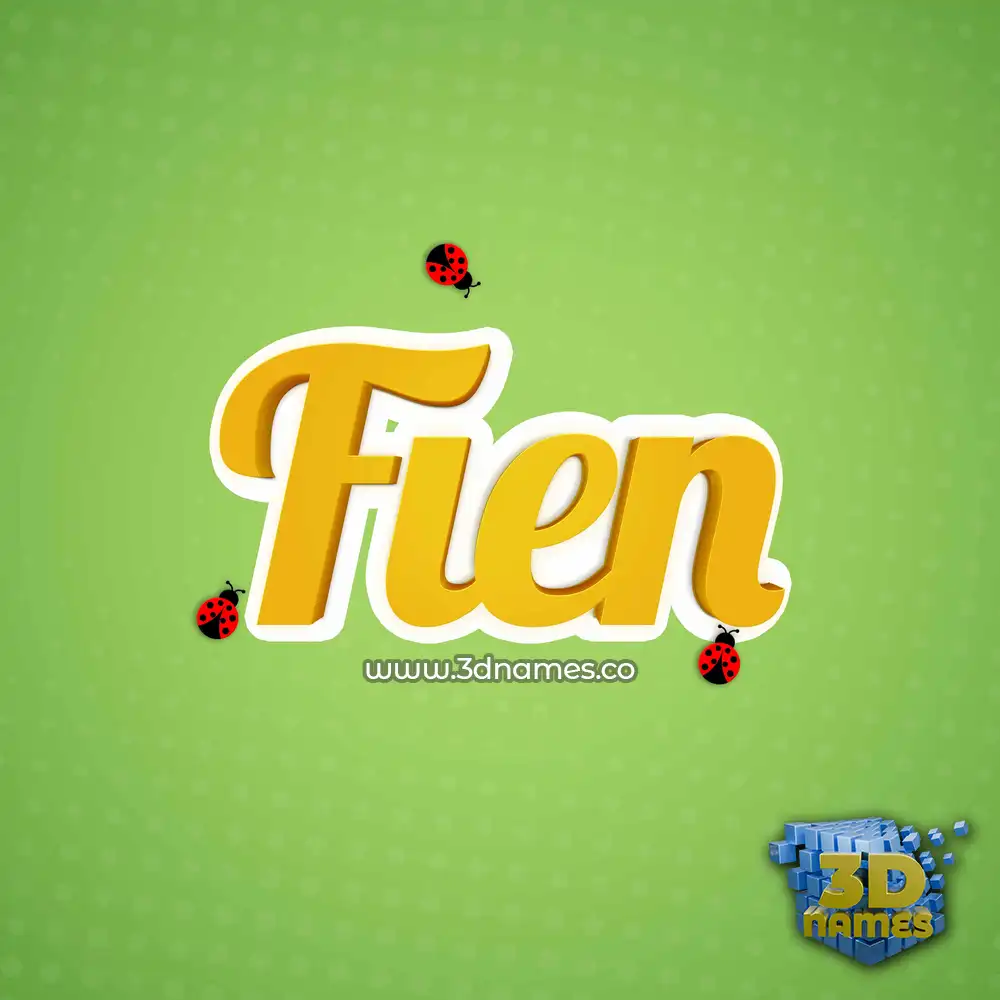 fien in Ladybugs style - 3D name wallpaper