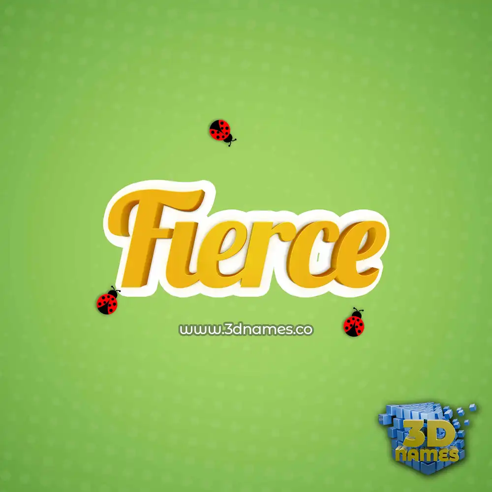 fierce in Ladybugs style - 3D name wallpaper