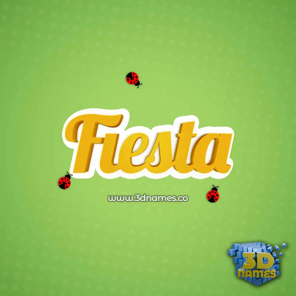 fiesta in Ladybugs style - 3D name wallpaper