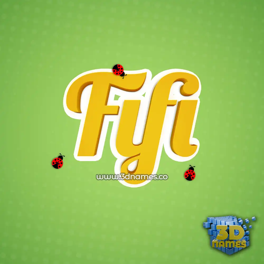 fifi in Ladybugs style - 3D name wallpaper