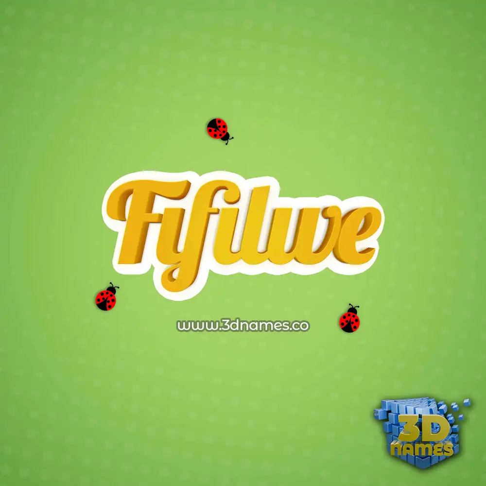 fifilwe in Ladybugs style - 3D name wallpaper