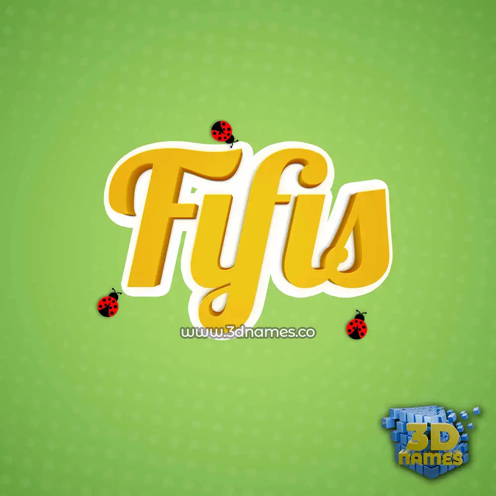 fifis in Ladybugs style - 3D name wallpaper