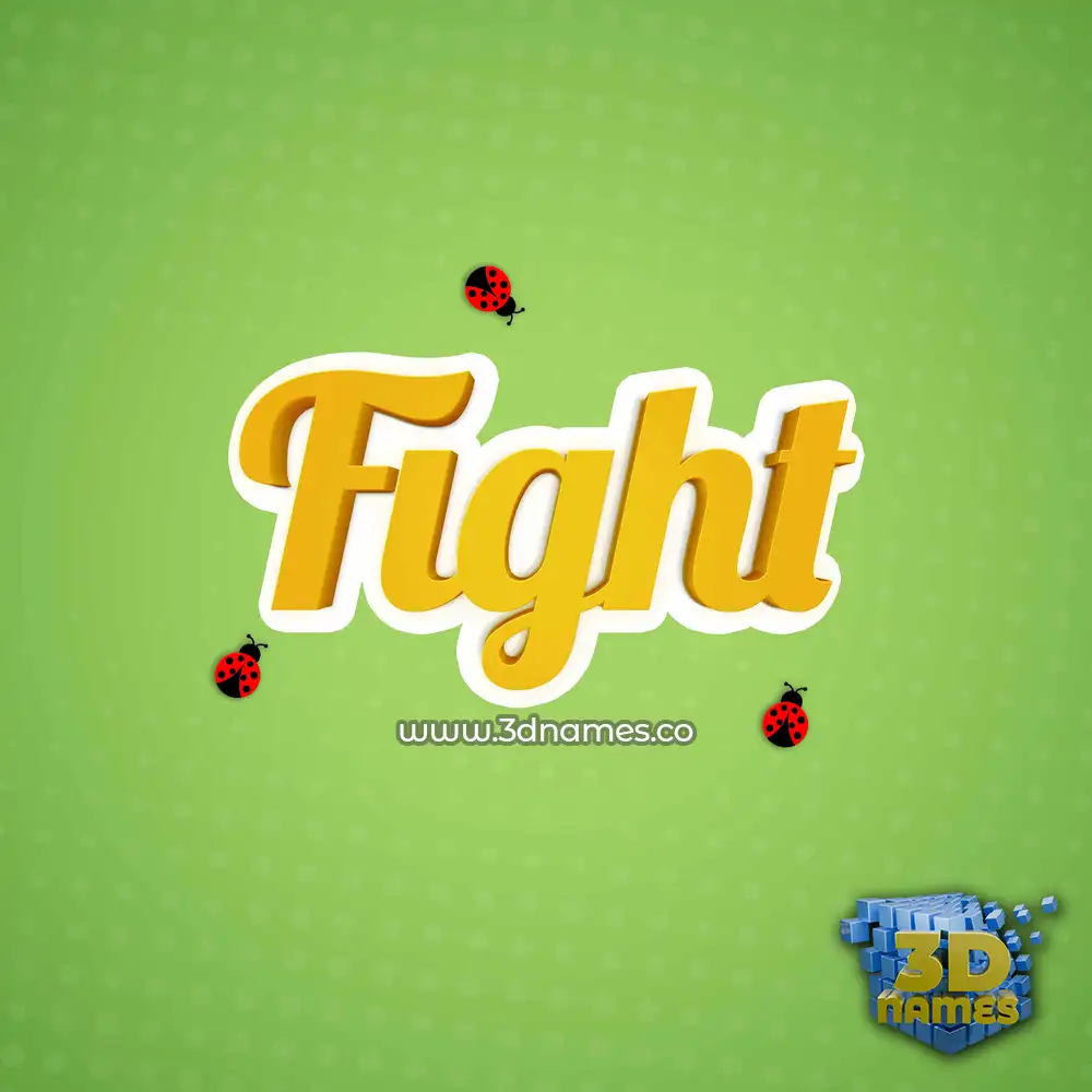 fight in Ladybugs style - 3D name wallpaper