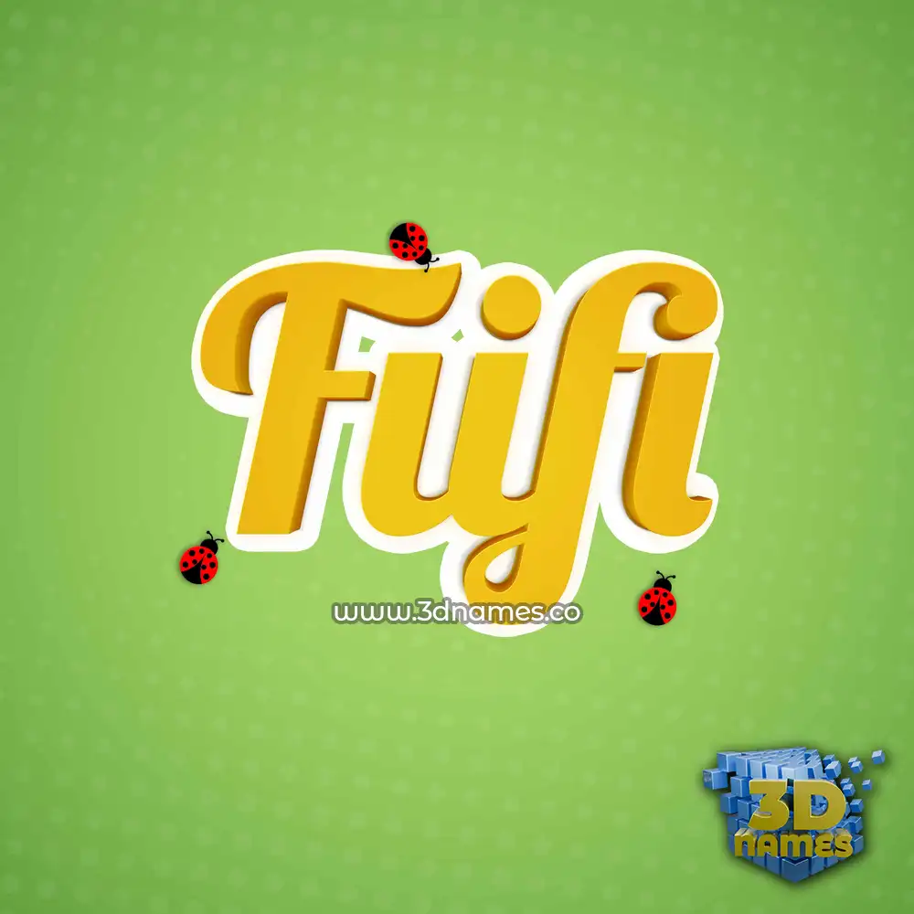 fiifi in Ladybugs style - 3D name wallpaper