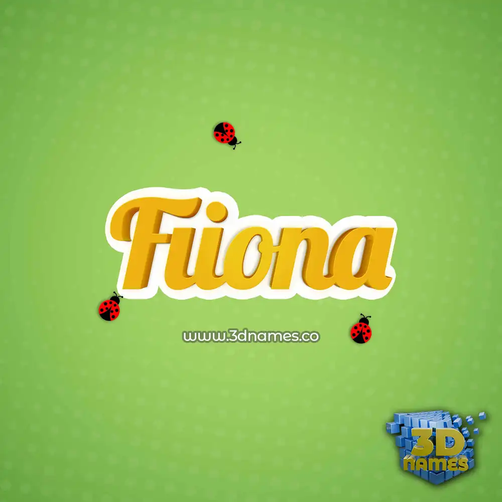 fiiona in Ladybugs style - 3D name wallpaper