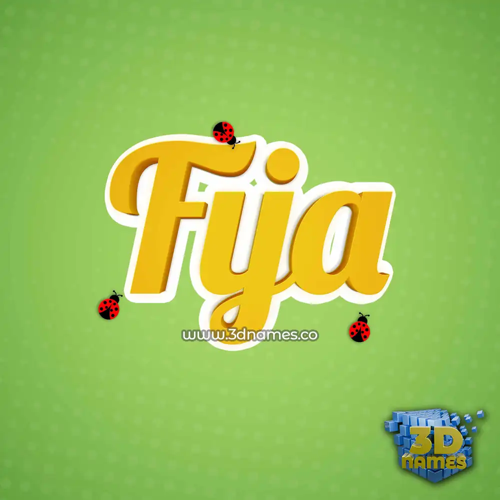fija in Ladybugs style - 3D name wallpaper