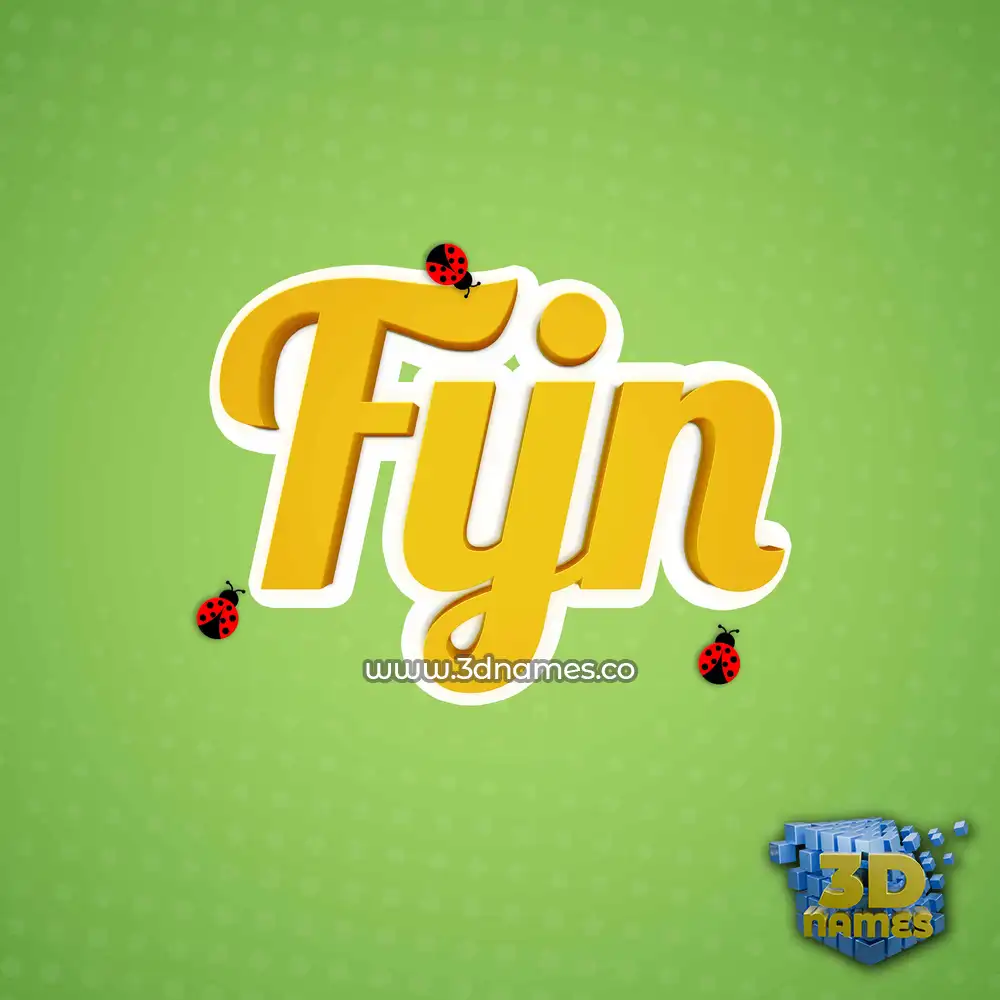 fijn in Ladybugs style - 3D name wallpaper
