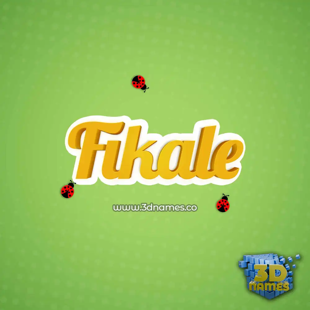 fikale in Ladybugs style - 3D name wallpaper
