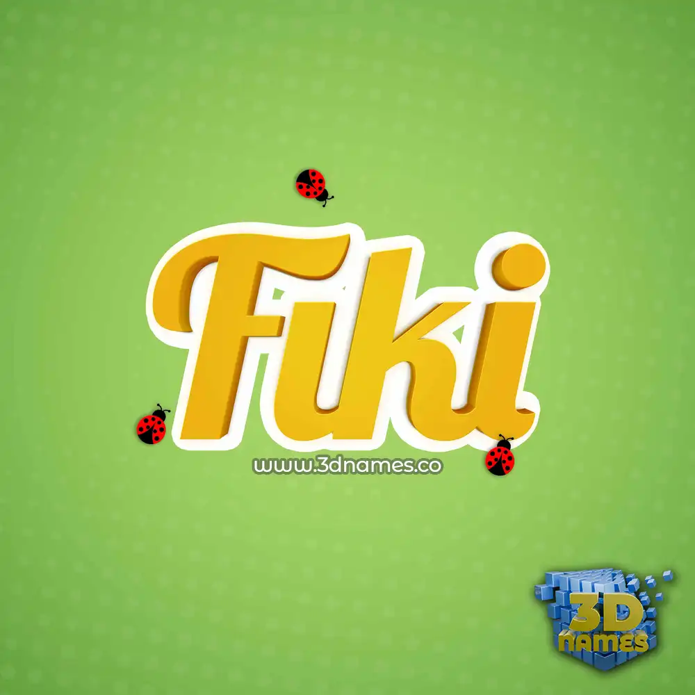 fiki in Ladybugs style - 3D name wallpaper