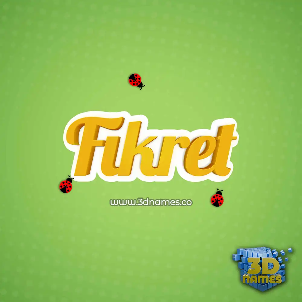 fikret in Ladybugs style - 3D name wallpaper