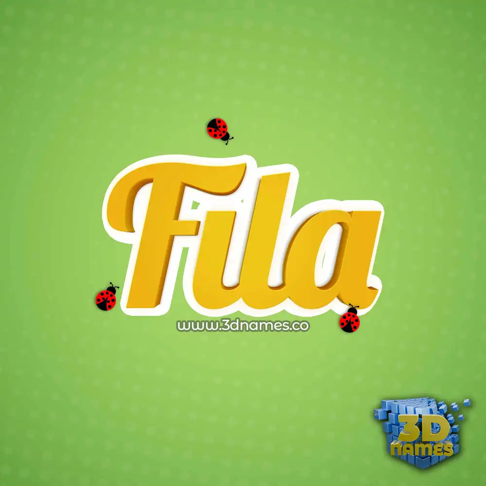 fila in Ladybugs style - 3D name wallpaper
