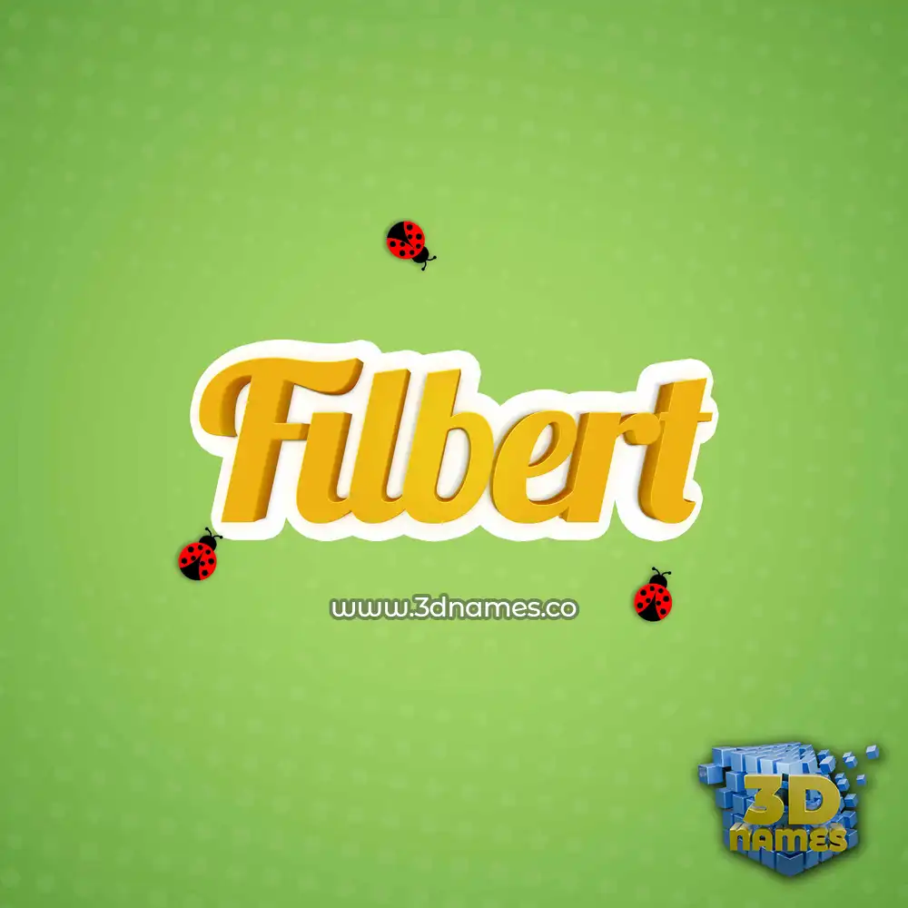 filbert in Ladybugs style - 3D name wallpaper