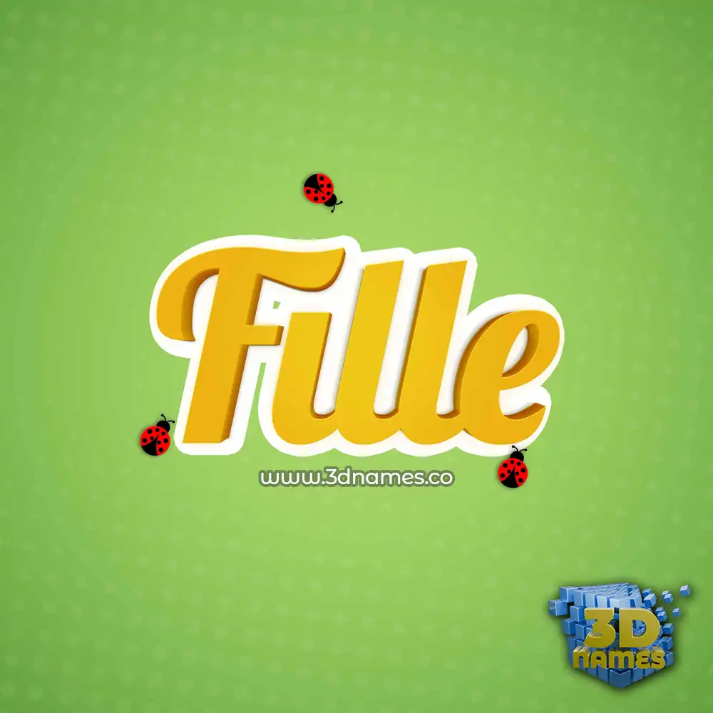 fille in Ladybugs style - 3D name wallpaper