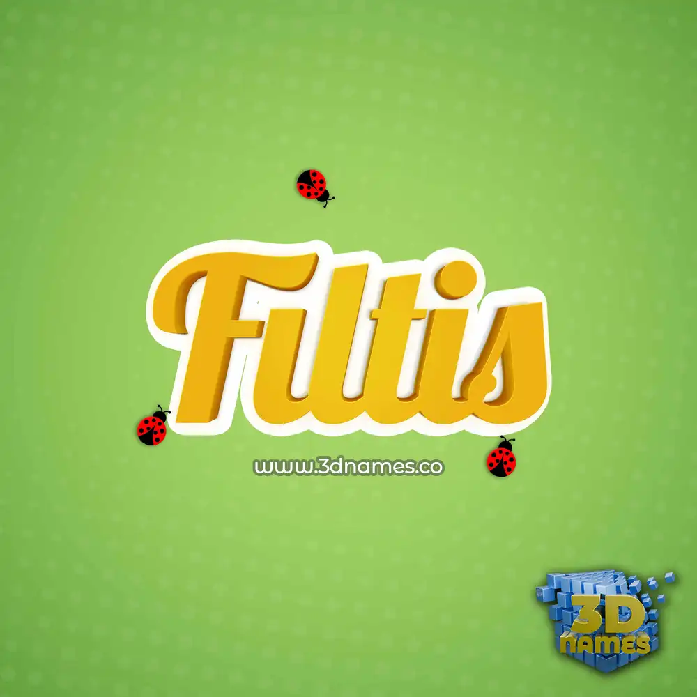 filtis in Ladybugs style - 3D name wallpaper