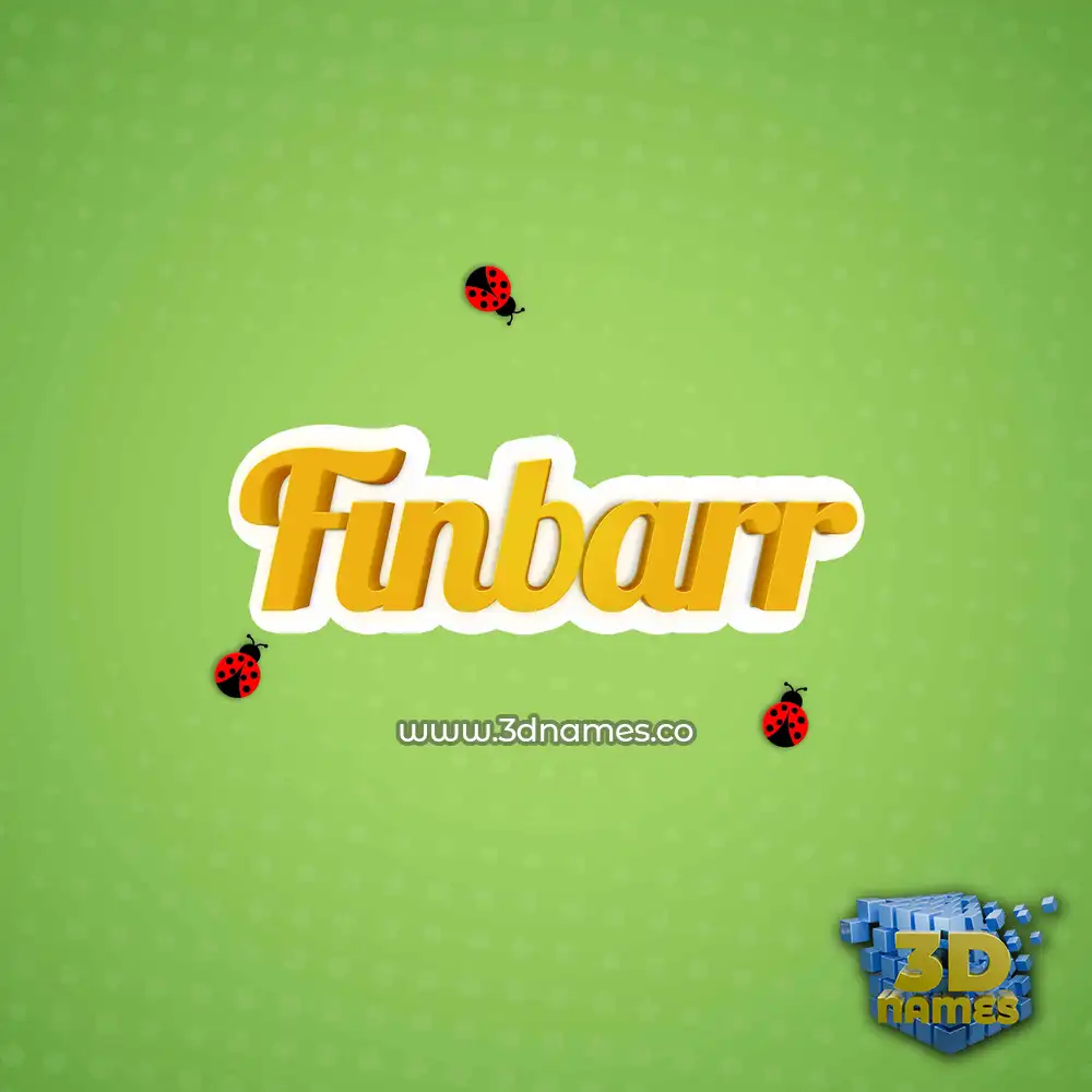 finbarr in Ladybugs style - 3D name wallpaper