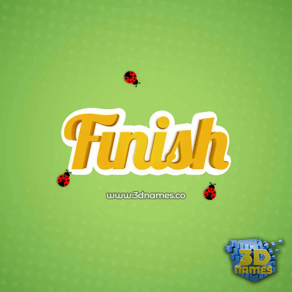 finish in Ladybugs style - 3D name wallpaper