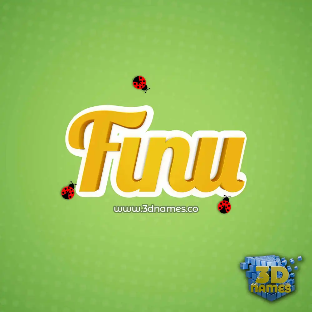 finu in Ladybugs style - 3D name wallpaper