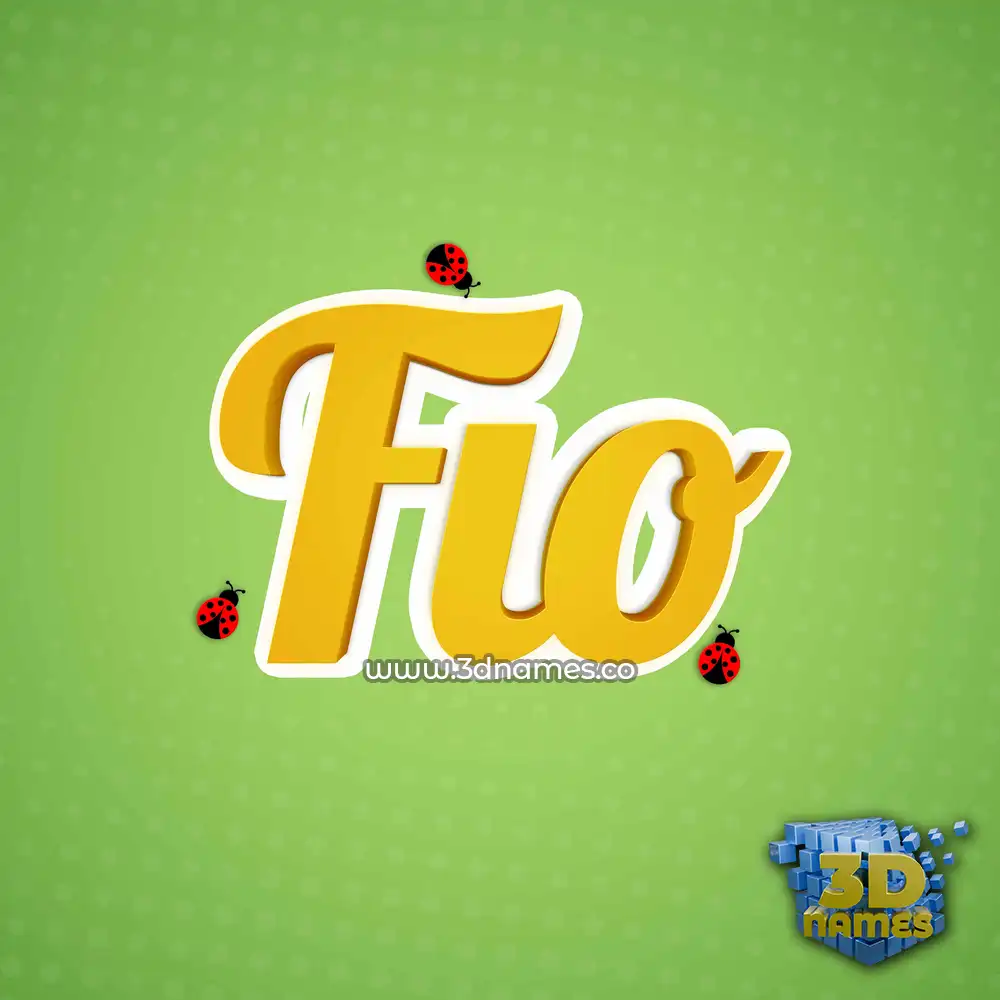 fio in Ladybugs style - 3D name wallpaper