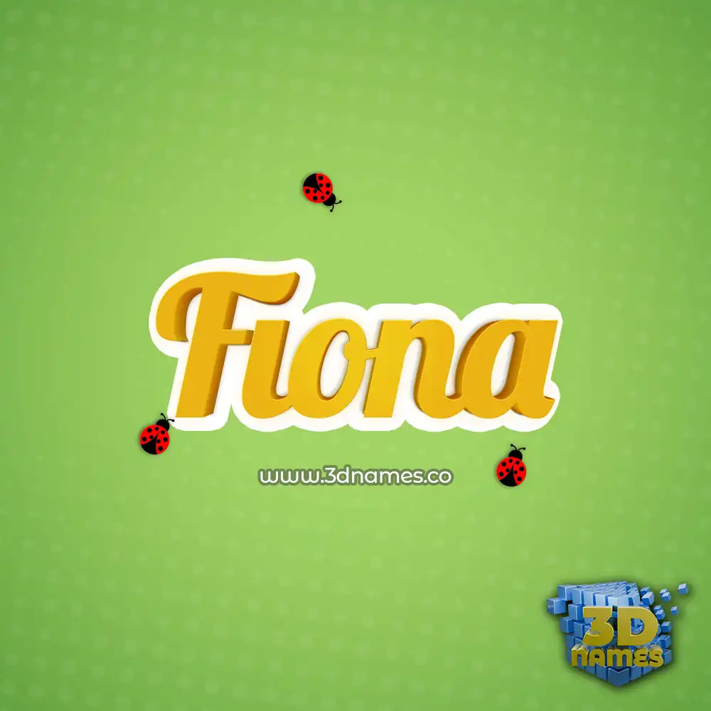fiona in Ladybugs style - 3D name wallpaper