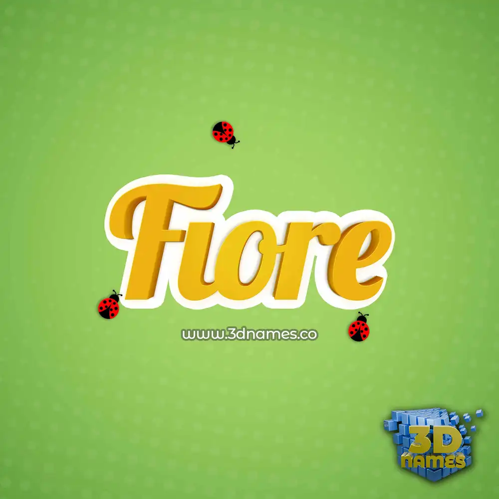 fiore in Ladybugs style - 3D name wallpaper