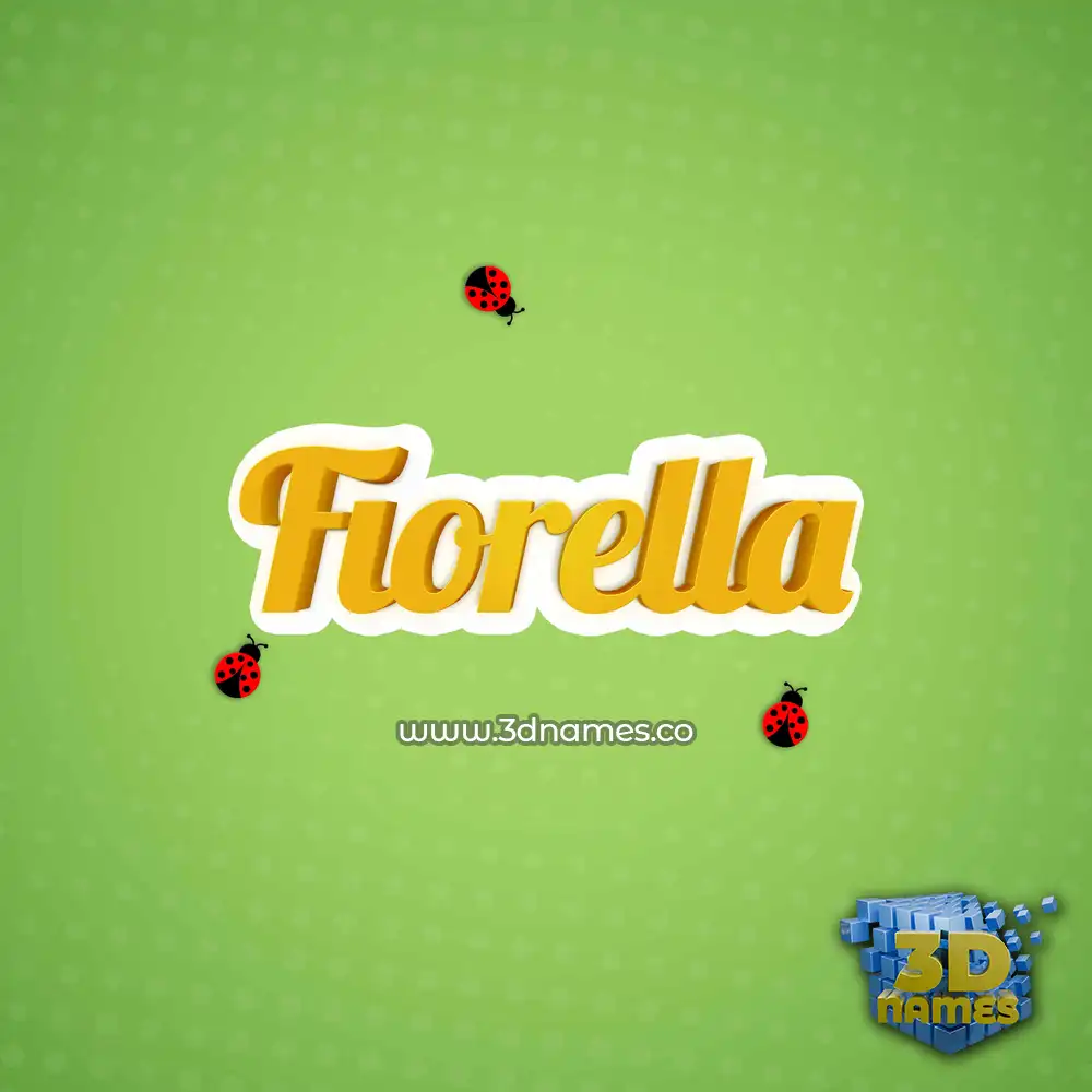 fiorella in Ladybugs style - 3D name wallpaper