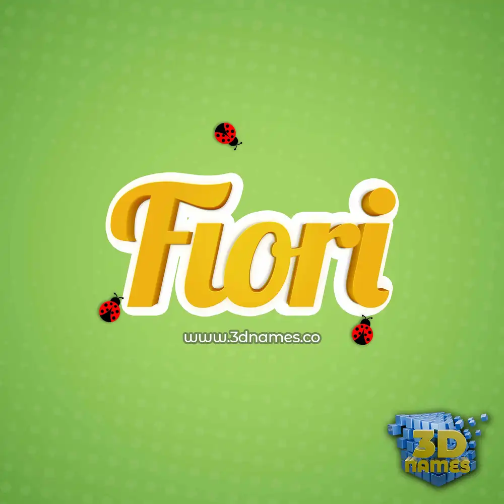 fiori in Ladybugs style - 3D name wallpaper