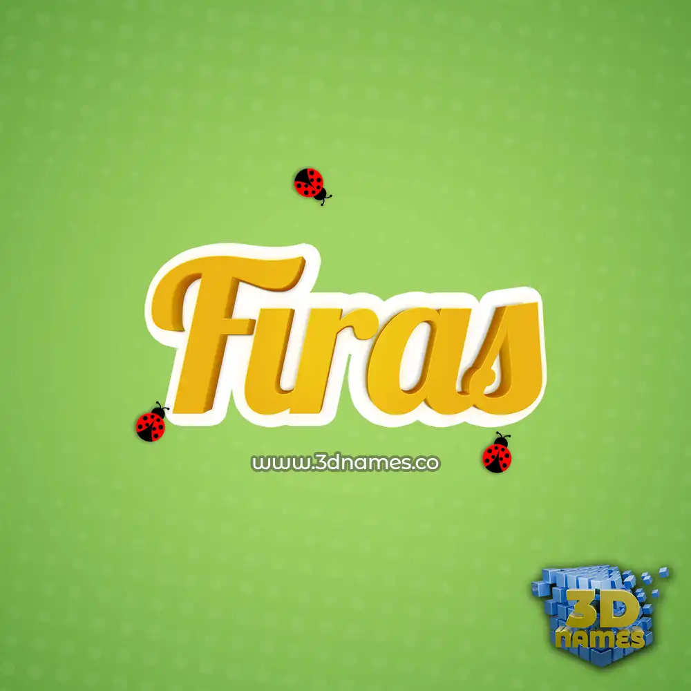 firas in Ladybugs style - 3D name wallpaper