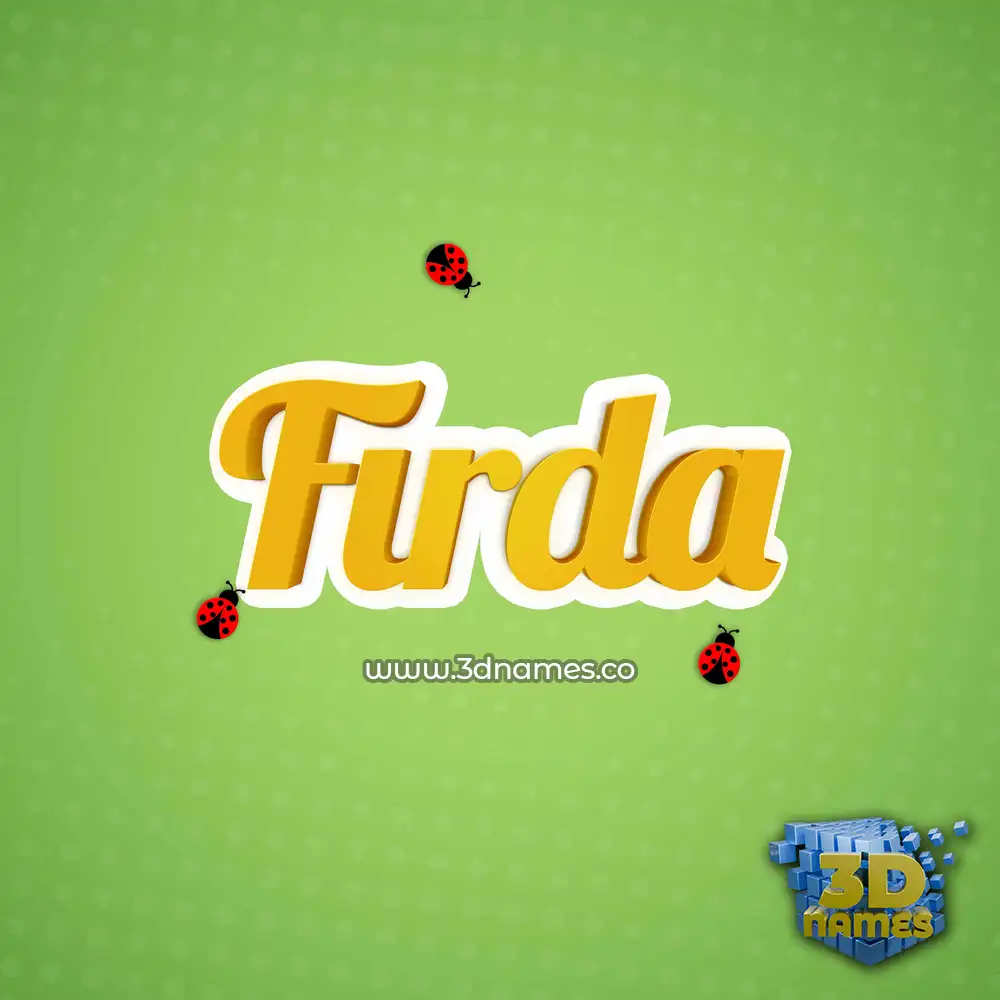 firda in Ladybugs style - 3D name wallpaper