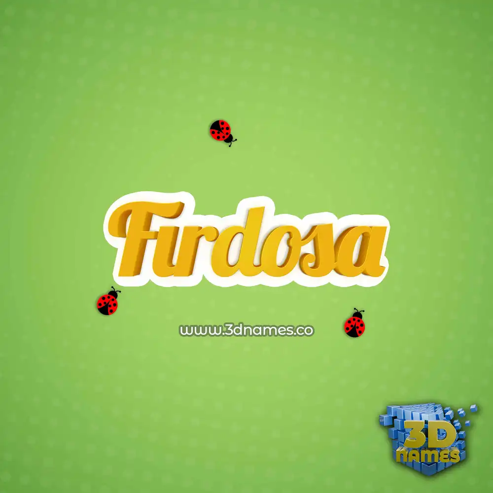 firdosa in Ladybugs style - 3D name wallpaper