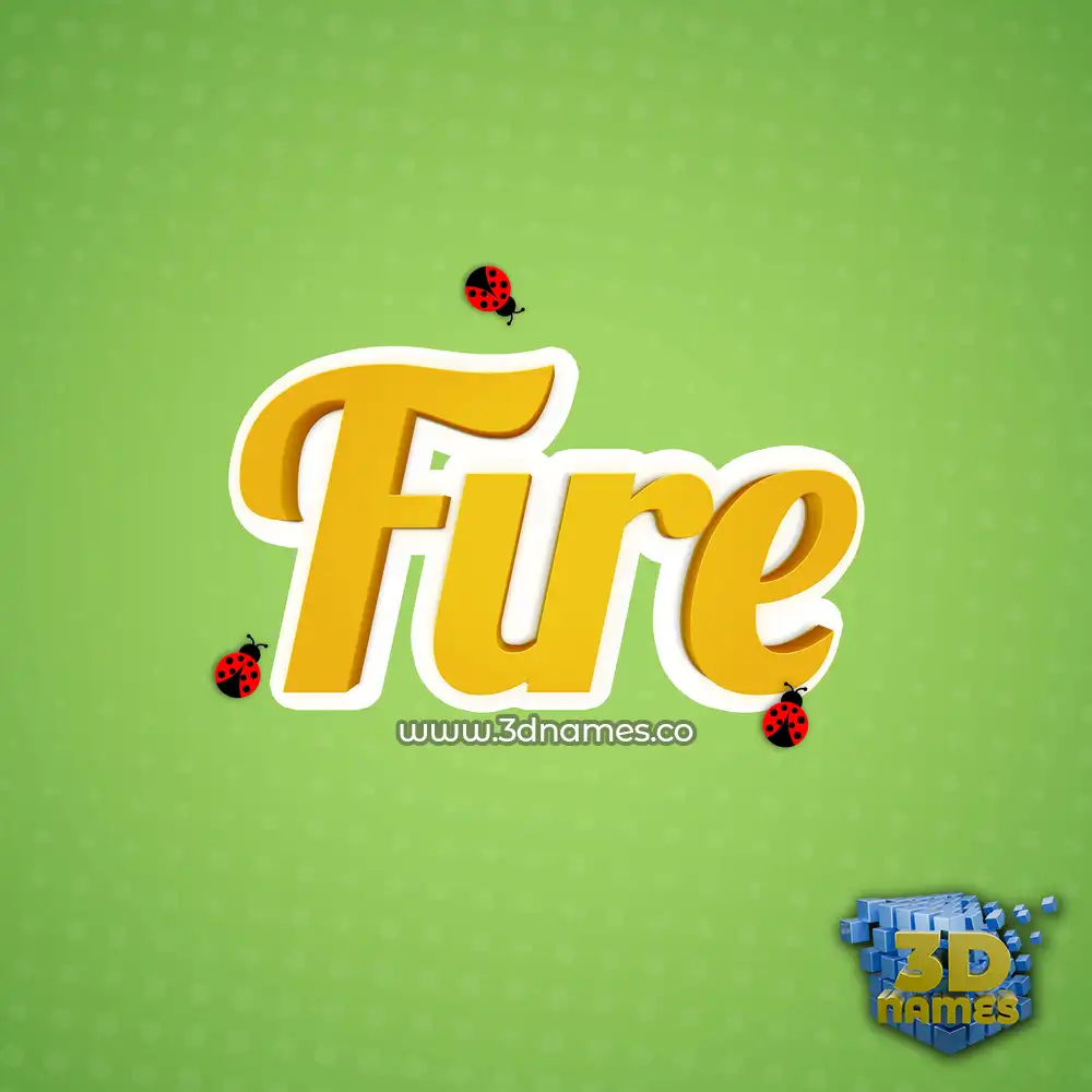 fire in Ladybugs style - 3D name wallpaper