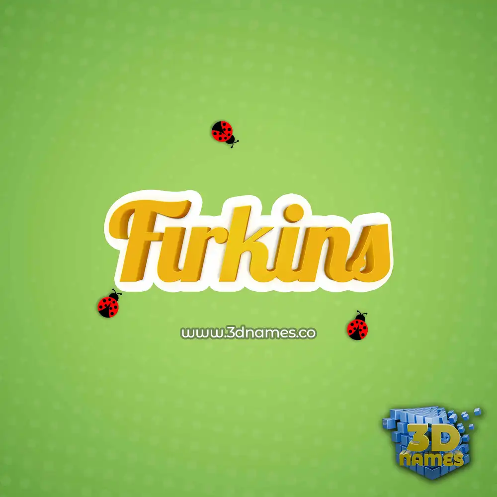 firkins in Ladybugs style - 3D name wallpaper
