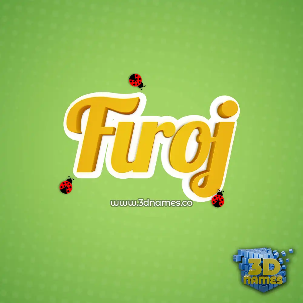 firoj in Ladybugs style - 3D name wallpaper